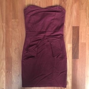 Maroon body con dress